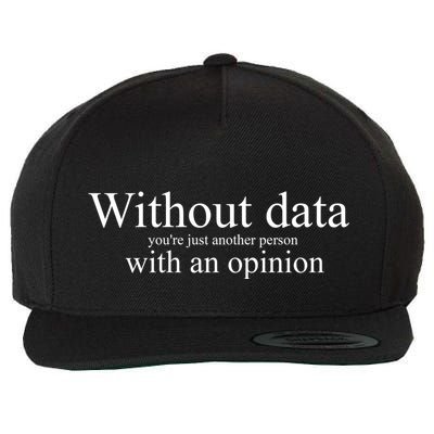 Without Data YouRe Just Another Person With An Opinion Wool Snapback Cap