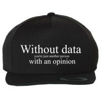 Without Data YouRe Just Another Person With An Opinion Wool Snapback Cap