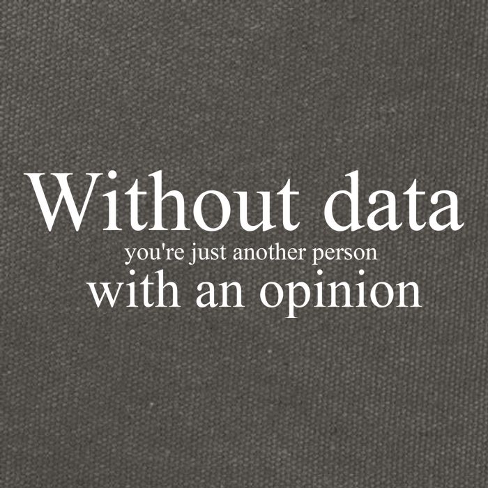Without Data YouRe Just Another Person With An Opinion Cotton Canvas Backpack