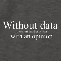 Without Data YouRe Just Another Person With An Opinion Vector Backpack