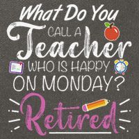 What Do You Call A Teacher Who Is Happy On Monday Retired Cotton Canvas Backpack