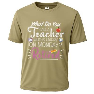 What Do You Call A Teacher Who Is Happy On Monday Retired Performance Shirt