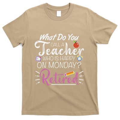 What Do You Call A Teacher Who Is Happy On Monday Retired T-Shirt