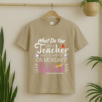 What Do You Call A Teacher Who Is Happy On Monday Retired T-Shirt