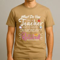 What Do You Call A Teacher Who Is Happy On Monday Retired T-Shirt