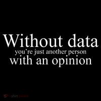 Without Data Youre Just Another Person With An Opinion Poster