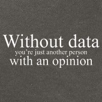 Without Data Youre Just Another Person With An Opinion Cotton Canvas Backpack