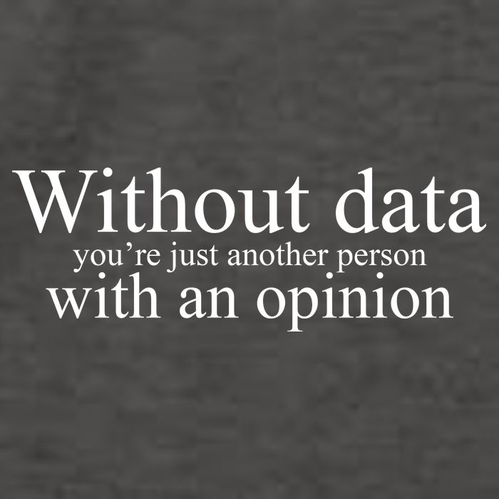 Without Data Youre Just Another Person With An Opinion Vector Backpack