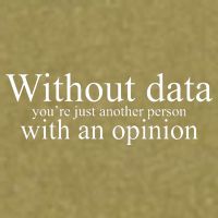 Without Data Youre Just Another Person With An Opinion Garment-Dyed Women's Muscle Tee