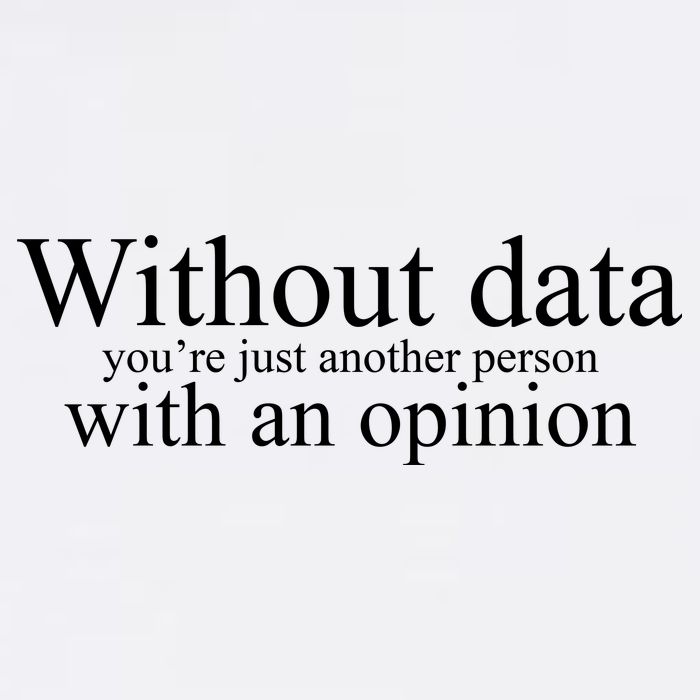 Without Data Youre Just Another Person With An Opinion Garment-Dyed Sweatshirt