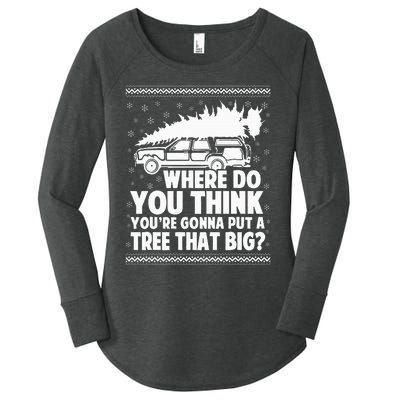 Where Do You Think Youre Gonna Put A Tree Women's Perfect Tri Tunic Long Sleeve Shirt