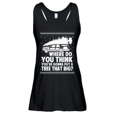 Where Do You Think Youre Gonna Put A Tree Ladies Essential Flowy Tank