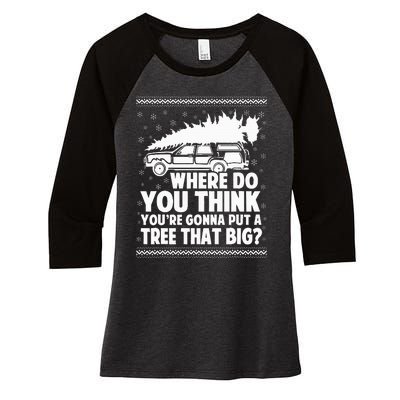 Where Do You Think Youre Gonna Put A Tree Women's Tri-Blend 3/4-Sleeve Raglan Shirt