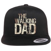 Walking Dad Zombie Man And Fathers Day Apocalypse Flat Bill Trucker Hat