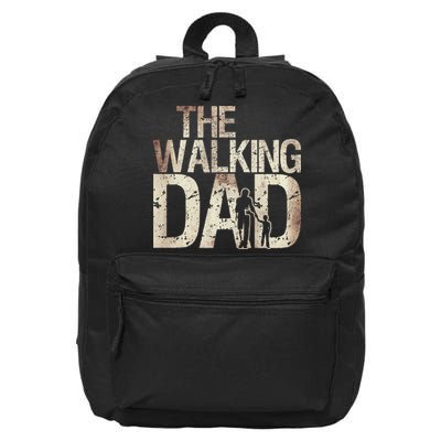 Walking Dad Zombie Man And Fathers Day Apocalypse 16 in Basic Backpack
