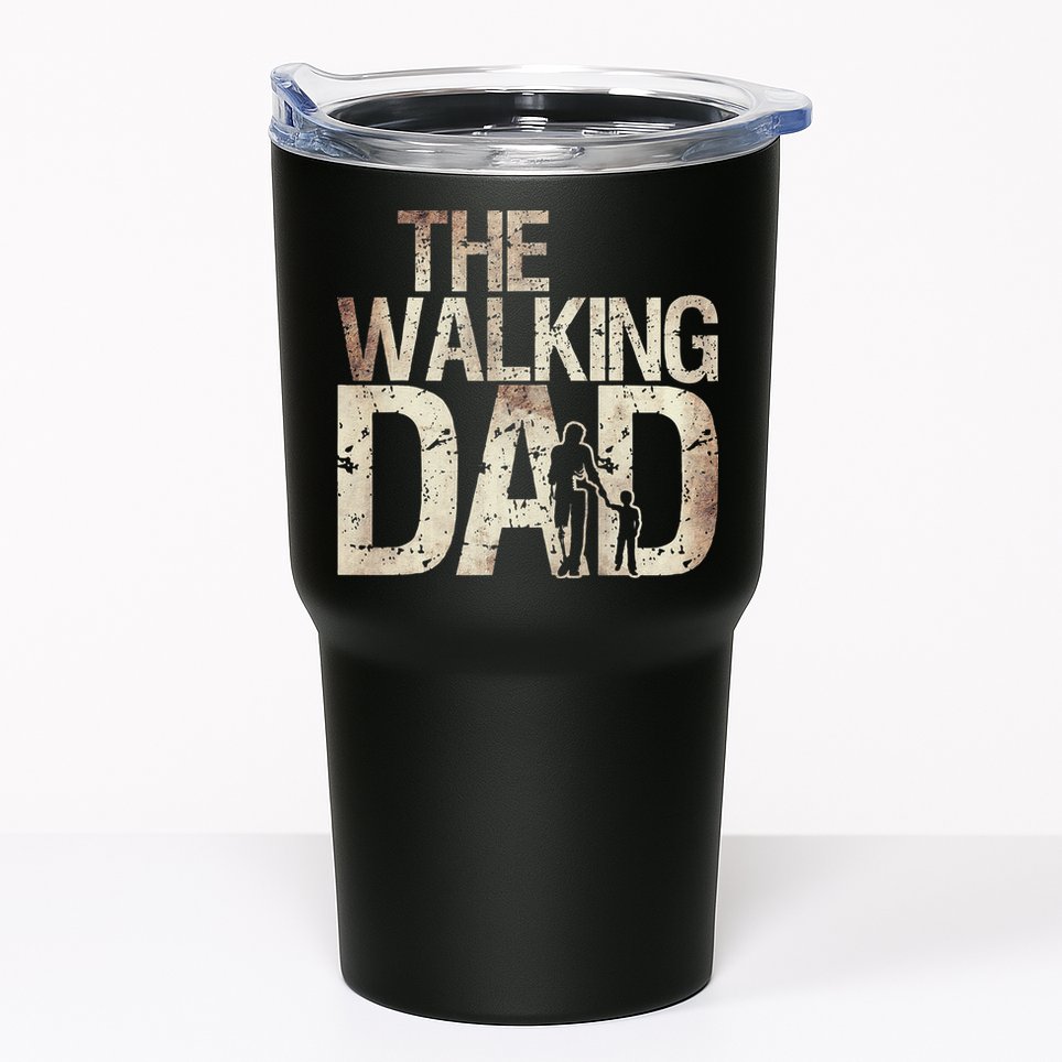Walking Dad Zombie Man And Fathers Day Apocalypse Tumbler
