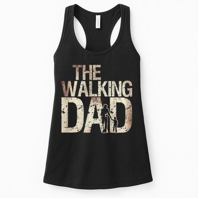Walking Dad Zombie Man And Fathers Day Apocalypse Womens Tank Top