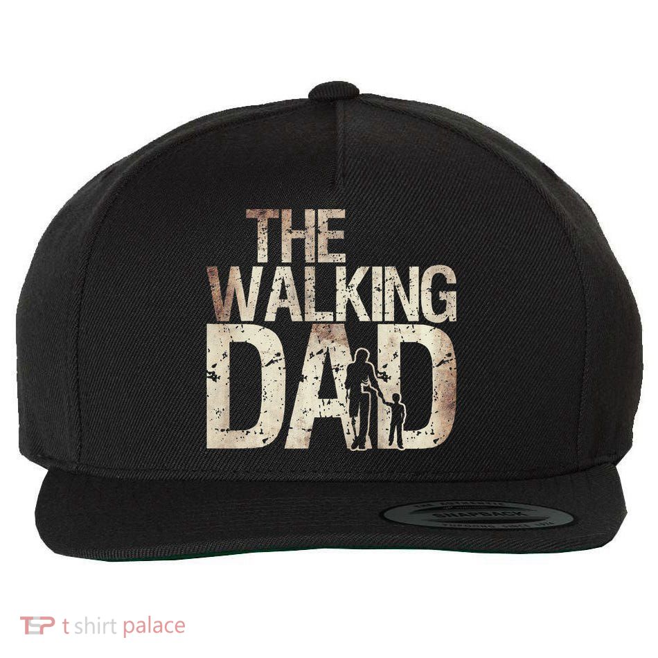 Walking Dad Zombie Man And Fathers Day Apocalypse Wool Snapback Cap