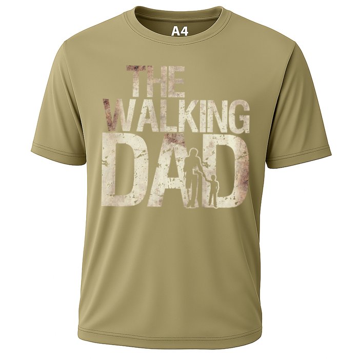 Walking Dad Zombie Man And Fathers Day Apocalypse Cooling Performance Crew T-Shirt