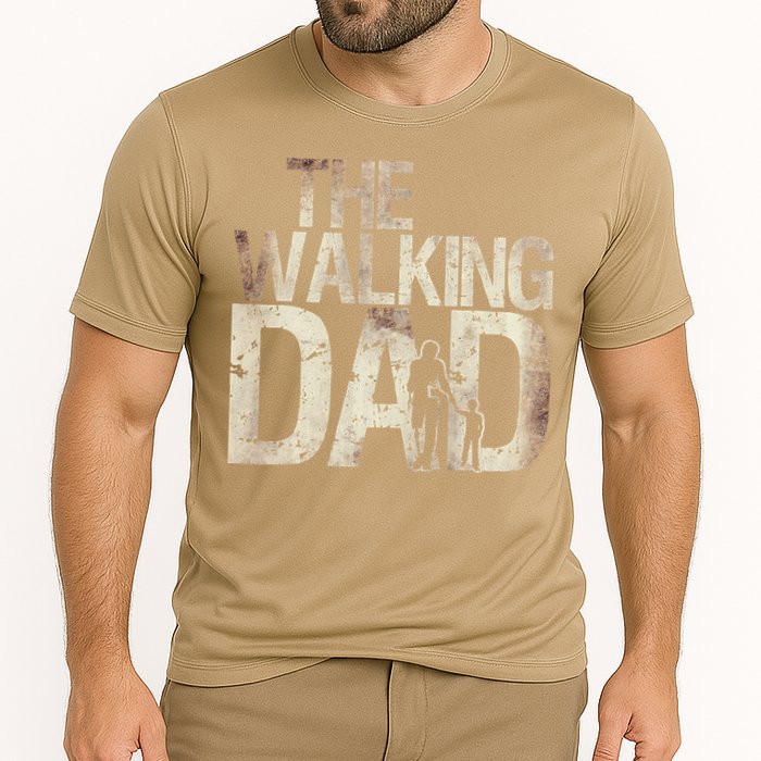 Walking Dad Zombie Man And Fathers Day Apocalypse Cooling Performance Crew T-Shirt