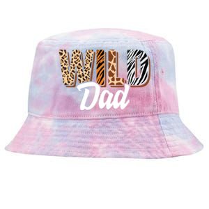 Wild Dad Zoo Born Two Be Wild Bmeaningful Giftday Safari Jungle Animal Gift Tie-Dyed Bucket Hat