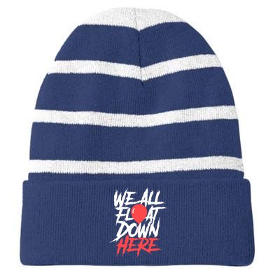 We All Float Down Here Striped Beanie with Solid Band