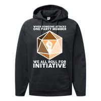 We All Roll For Initiative DnD Dice BLM Performance Fleece Hoodie