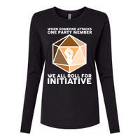 We All Roll For Initiative DnD Dice BLM Womens Cotton Relaxed Long Sleeve T-Shirt