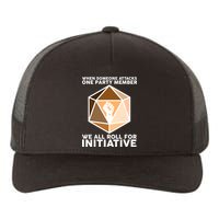 We All Roll For Initiative DnD Dice BLM Yupoong Adult 5-Panel Trucker Hat