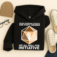 We All Roll For Initiative DnD Dice BLM Hoodie
