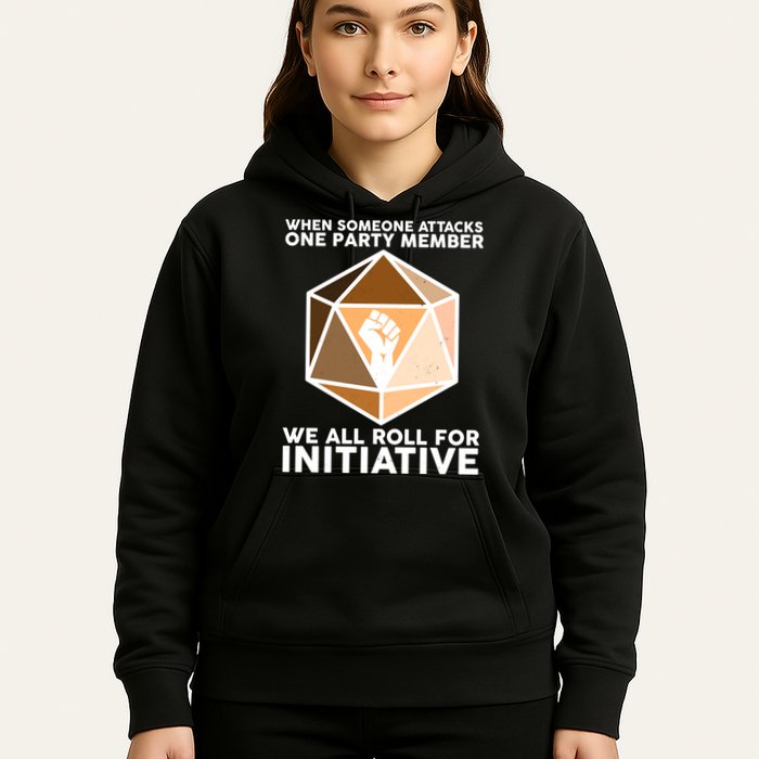We All Roll For Initiative DnD Dice BLM Hoodie