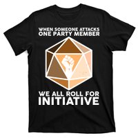 We All Roll For Initiative DnD Dice BLM T-Shirt