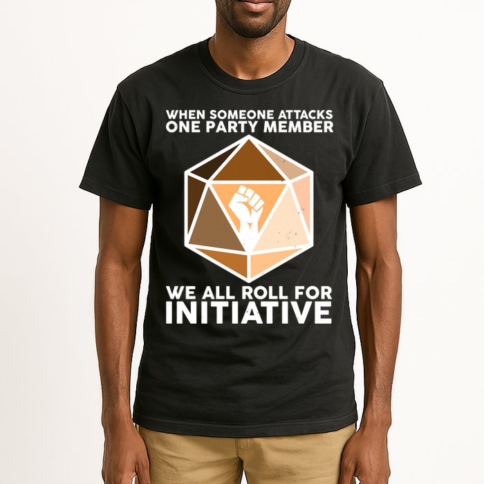 We All Roll For Initiative DnD Dice BLM Tall T-Shirt