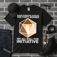 We All Roll For Initiative DnD Dice BLM Tall T-Shirt