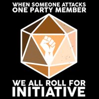 We All Roll For Initiative DnD Dice BLM Tall T-Shirt