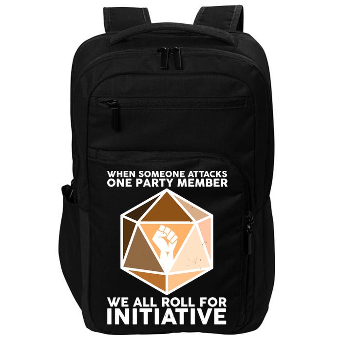 We All Roll For Initiative DnD Dice BLM Impact Tech Backpack