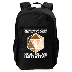 We All Roll For Initiative DnD Dice BLM Daily Commute Backpack