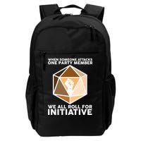 We All Roll For Initiative DnD Dice BLM Daily Commute Backpack