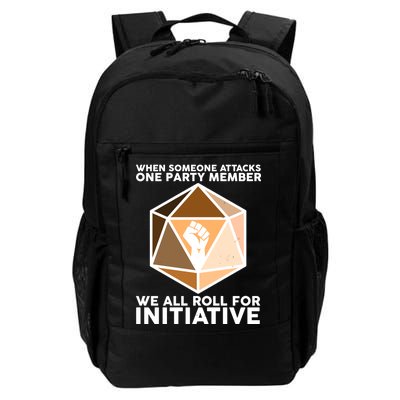 We All Roll For Initiative DnD Dice BLM Daily Commute Backpack