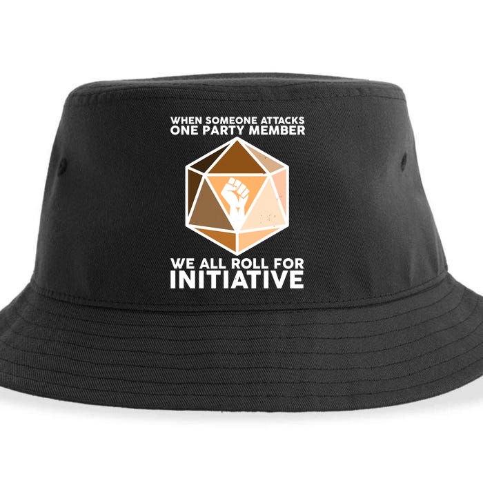 We All Roll For Initiative DnD Dice BLM Sustainable Bucket Hat