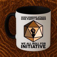 We All Roll For Initiative DnD Dice BLM Mug