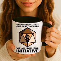 We All Roll For Initiative DnD Dice BLM Mug