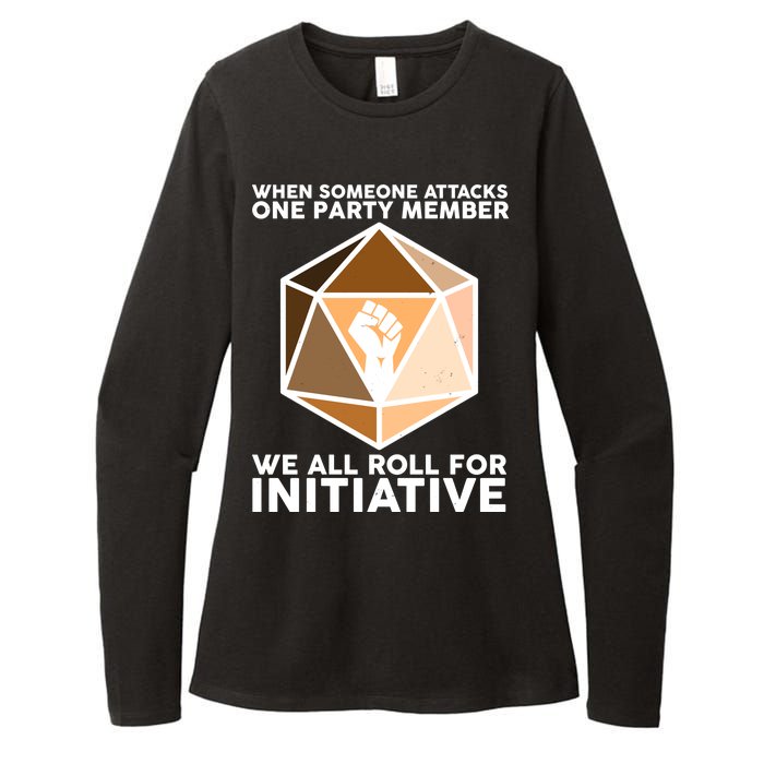 We All Roll For Initiative DnD Dice BLM Womens CVC Long Sleeve Shirt