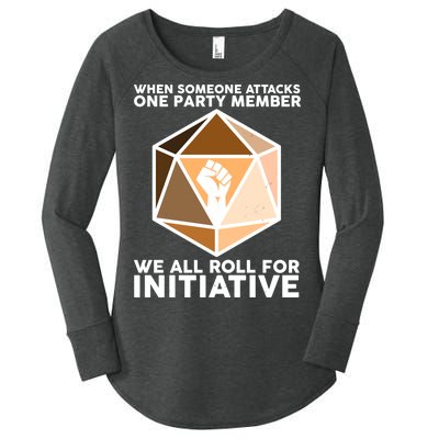 We All Roll For Initiative DnD Dice BLM Women's Perfect Tri Tunic Long Sleeve Shirt