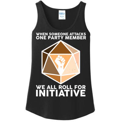 We All Roll For Initiative DnD Dice BLM Ladies Essential Tank