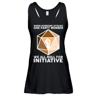 We All Roll For Initiative DnD Dice BLM Ladies Essential Flowy Tank