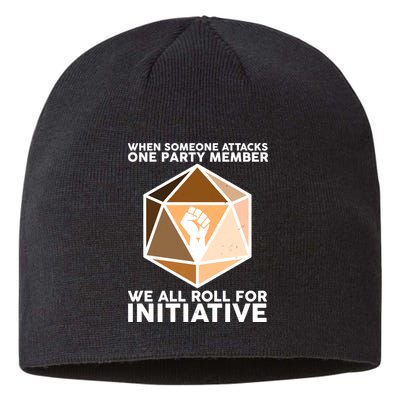 We All Roll For Initiative DnD Dice BLM Sustainable Beanie