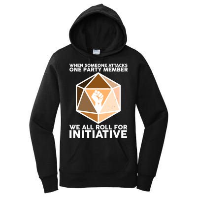 We All Roll For Initiative DnD Dice BLM Women's Pullover Hoodie