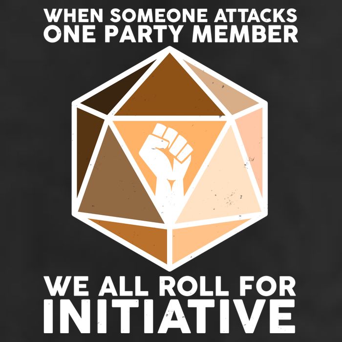 We All Roll For Initiative DnD Dice BLM Crop Fleece Hoodie