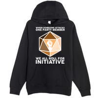 We All Roll For Initiative DnD Dice BLM Premium Pullover Hoodie